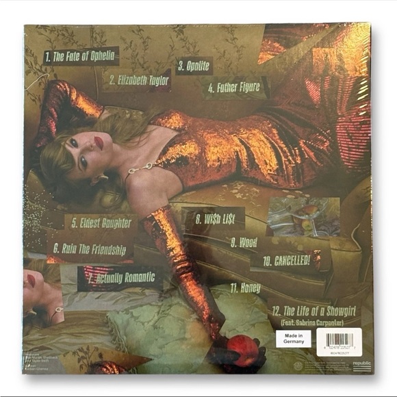 Taylor Swift The Life of a Showgirl Shiny Bug Wintergreen Onyx Marble LP LIMITED - Picture 4 of 9